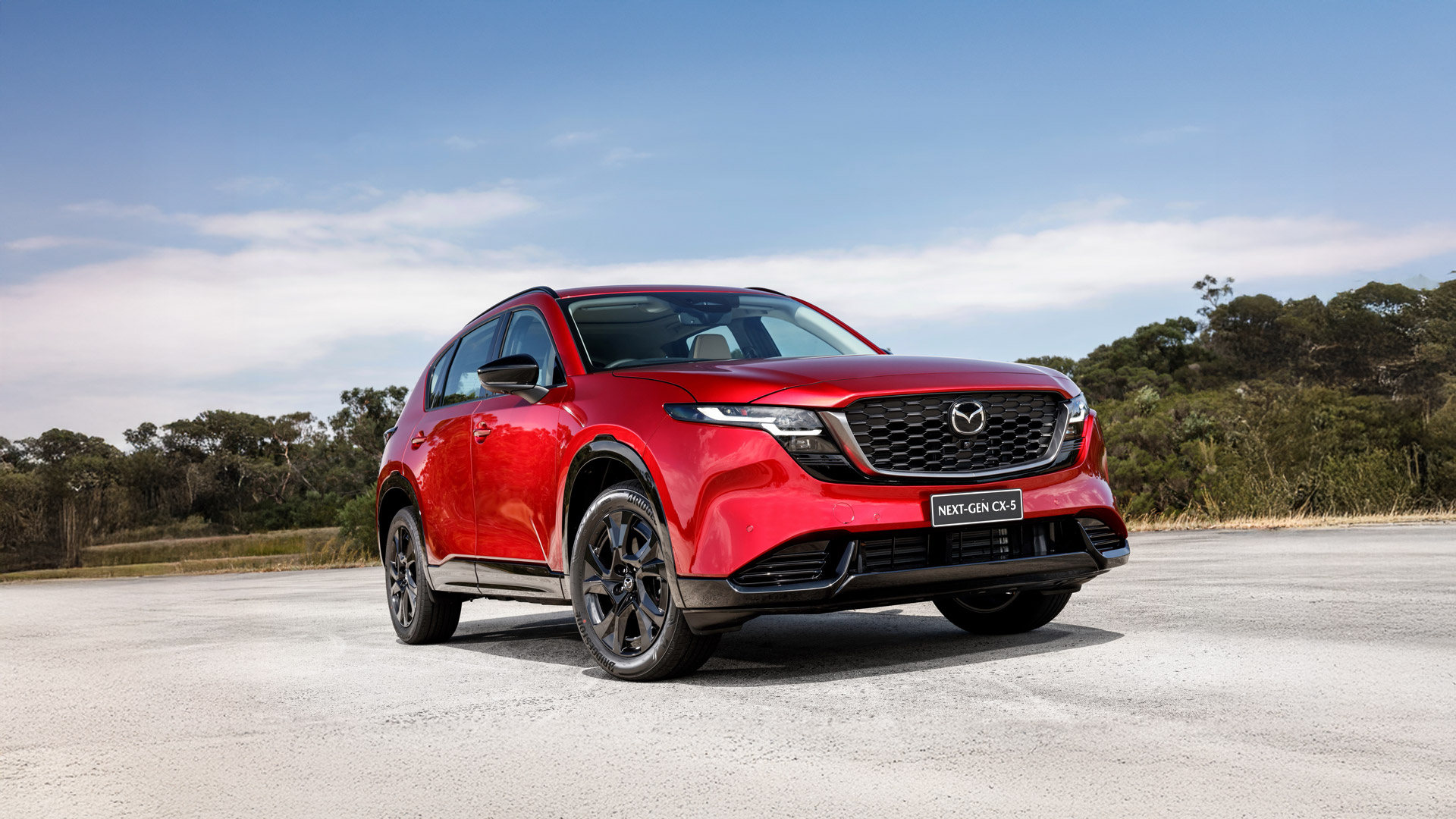 Next-Gen Mazda CX-5 driving along the road