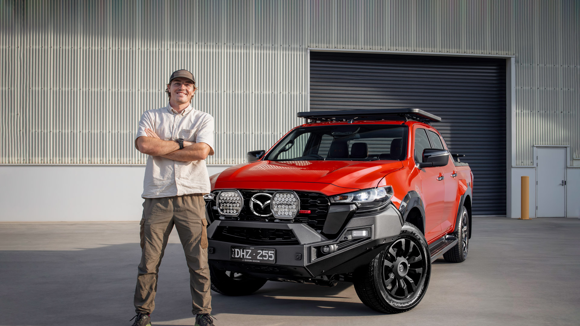Adventurer Cam Bostock belts in to the Mazda BT-50
