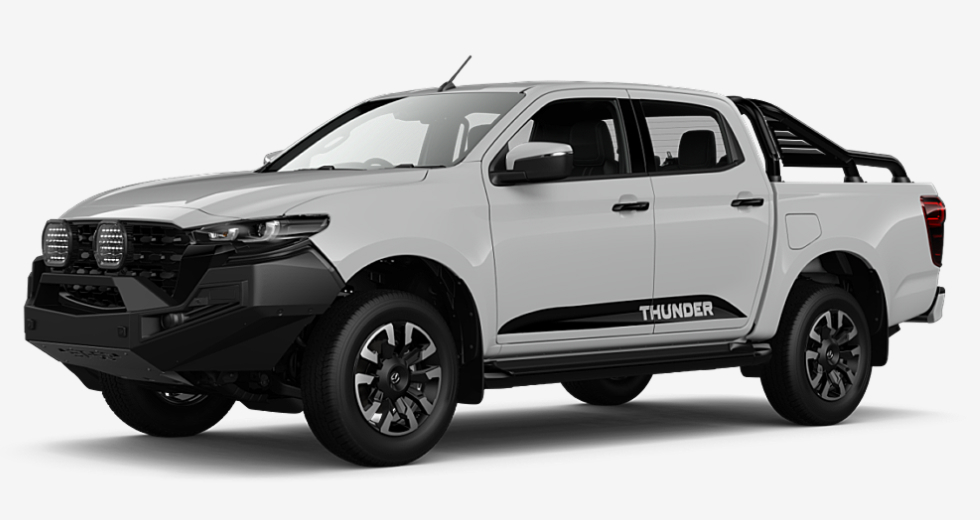driveaway bt 50 dual cab thunder 4x4 white