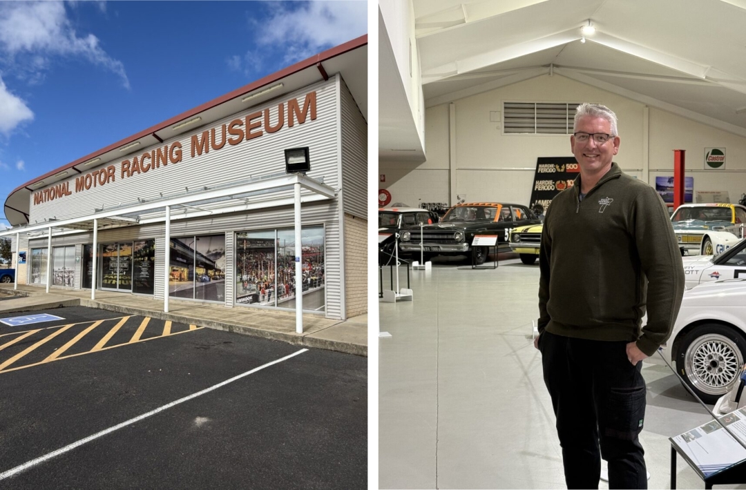 At the National Motor Racing Museum, Museums Bathurst, with Brad Owen