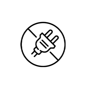 No plug-in charging required Icon