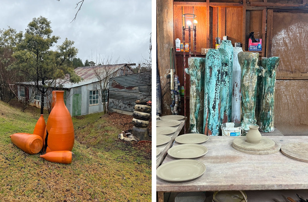 At the La Paloma studio beside Dennington&rsquo;s Cottage