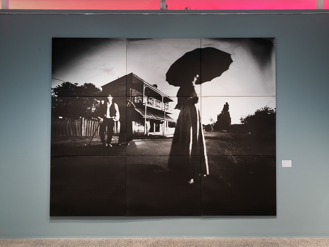 Landscapes of Imagination: From the Collection exhibition, 2025; Tamara Dean and Dean Sewell, Untitled, 2005, pinhole photograph on canvas. Image by Silversalt Photography, provided courtesy of BRAG