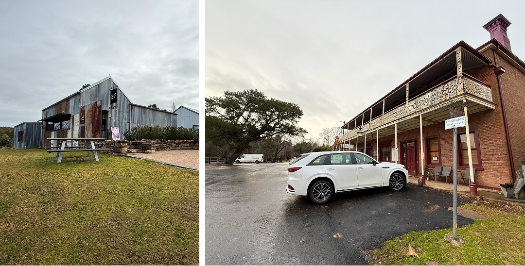 Left: Hill End Heritage Centre Right: The Royal Hotel 