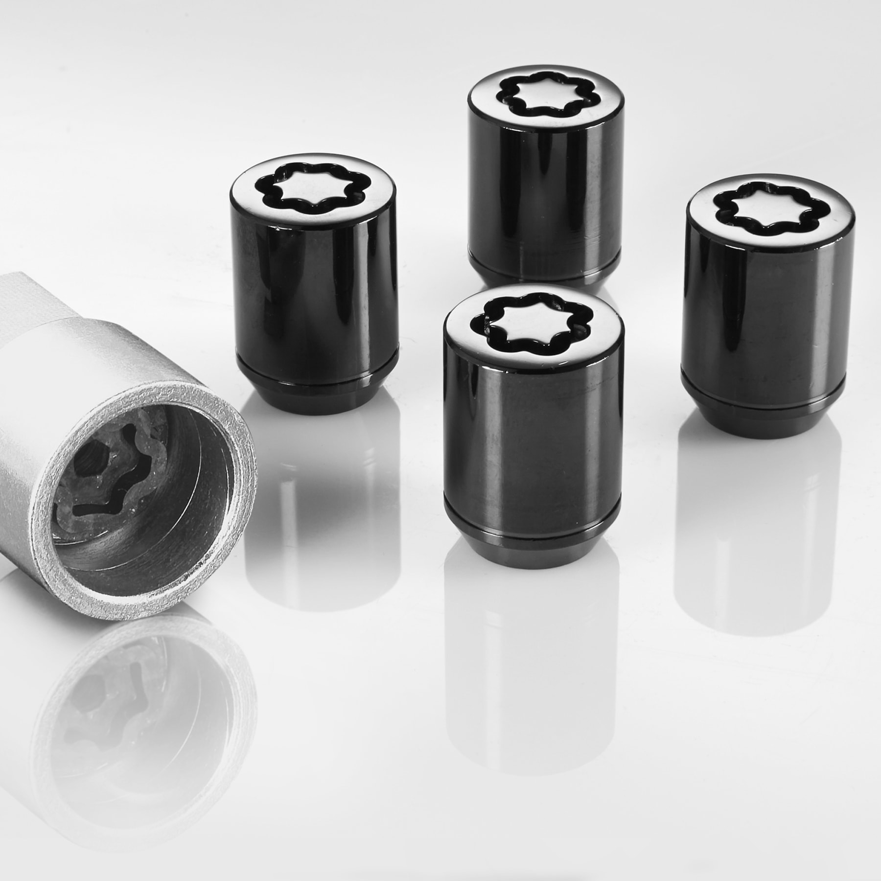 Black Wheel Lock Set